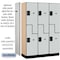 Salsbury Industries 2 Tier 'S' Designer Locker, 54"Wx76"Hx18"D, 6 Door, Gray 18-27368GRY - alternate 5